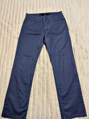 Fay Straight Leg Cotton Pants in Blue Men’s pants